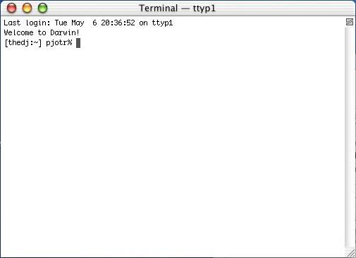 Terminal del Mac OS X