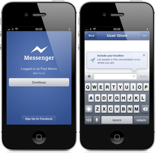 facebook messenger iOS