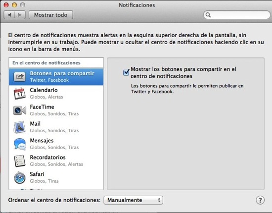 El Centro de Notificaciones de OS X Mountain Lion