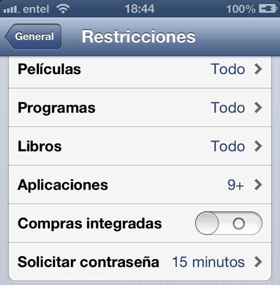 Aplica restricciones a las descargas