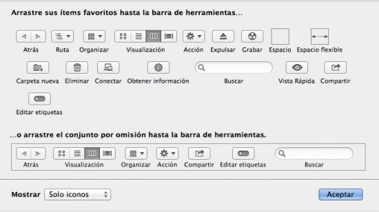 Añade los iconos para las funciones que más te gusten