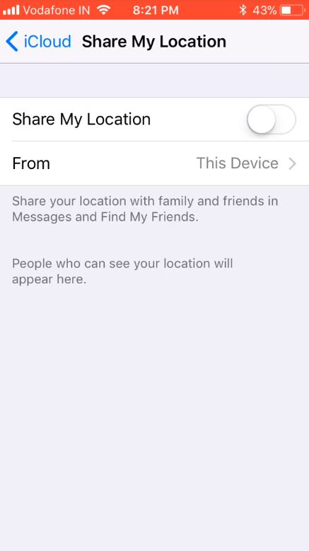 compartir la ubicación en el iPhone