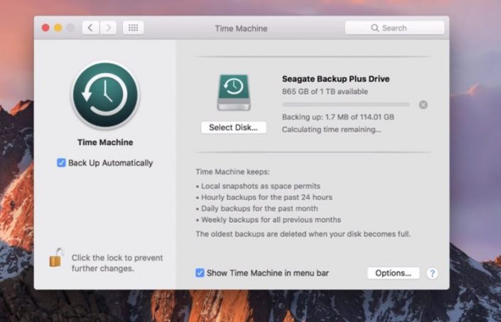 hacer una copia de seguridad en la Mac