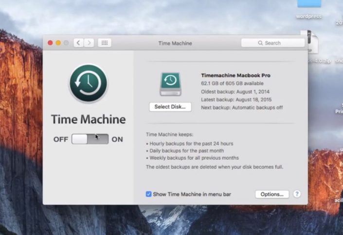 eliminar las copias de seguridad en la Mac